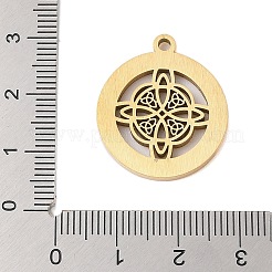 Konservierte frische Blume 304 Edelstahl Strass Anhänger&nbsp;STAS-S139-01G-08