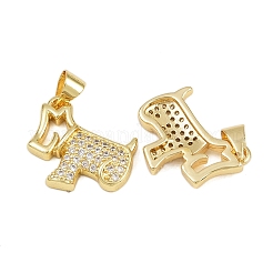 Colgante micropavé cubic zirconia de latón&nbsp;KK-C132-30G