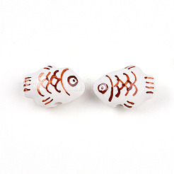 Perles en porcelaine manuelles&nbsp;PORC-N009-07D