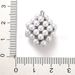 Gestell aus Messing mit Perlenanhängern aus Kunststoff&nbsp;KK-L210-012P-01