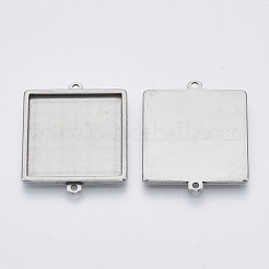 Anlaufgeschützte Cabochon-Anschlussfassungen aus Edelstahl 304&nbsp;STAS-R101-05B