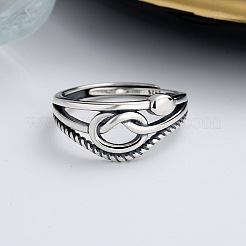 Verstellbare Fingerringe aus Sterlingsilber mit Kreuz 925 für Damen&nbsp;FS-WG7B509-01