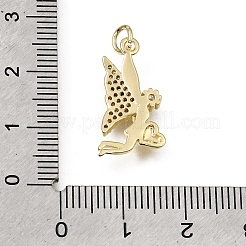 Latón micro pavimenta claro colgantes de circonio cúbico&nbsp;CU-L001-14G-01
