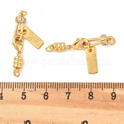 Messing-Mikropavé mit klaren Zirkonia-Enden und Kette&nbsp;KK-K364-49G