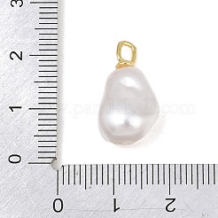 Colgantes de perlas de imitación de latón y plástico ABS&nbsp;PL-CBAFE9C-03