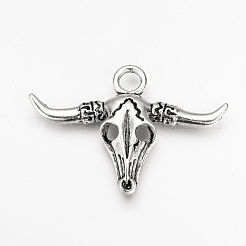 Tibetischer stil Aluminium Anhänger & Charms&nbsp;TIBEP-Q078-10AS-NR