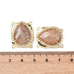 Messing-Mikropflaster mit Zirkonia und natürlichen Edelsteinen&nbsp;KK-Z096-03G