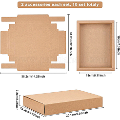 Boîte pliante en papier kraft&nbsp;CON-WH0010-01K-C