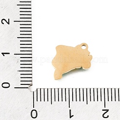 304 Edelstahl-Emaille-Anhänger&nbsp;STAS-E531-03G
