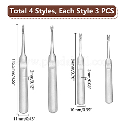 6 Satz 2 Stile Edelstahl-Nähnutfräser für Lederhandwerk&nbsp;TOOL-UN0001-33