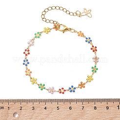 Sonnenblumen-Armbänder aus emailliertem Edelstahl 304 für Damen&nbsp;BJEW-JB13566