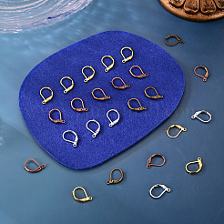 80 pièces de boucles d'oreilles à levier en laiton 4 couleurs&nbsp;KK-TAD0001-36