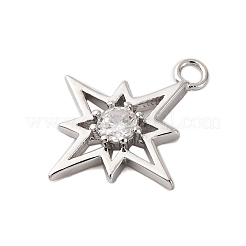 Ciondoli in ottone con pavé di zirconi chiari&nbsp;KK-V016-19P
