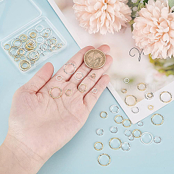 80 Uds 8 anillos de unión de latón estilo&nbsp;KK-BC0009-03