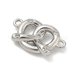 Herzanhänger aus Messing mit Mikropavé-Fassung und Zirkonia-Steinen&nbsp;KK-G548-06P-01