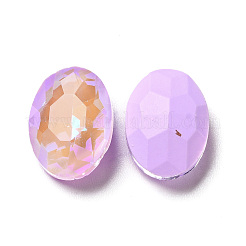 Cabochon in strass di vetro stile moka fluo&nbsp;GGLA-M005-01A-371MK