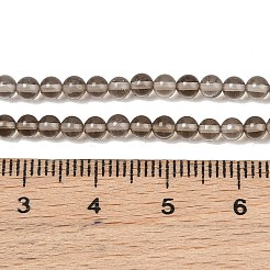 Abalorios de cuarzo ahumado naturales hebras&nbsp;G-N0195-02-3mm-01