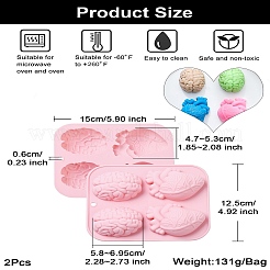 Realistische Herz- und Gehirn-Fondantformen&nbsp;CJC-WG57624-01