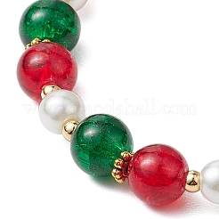 Glasperlenarmbänder zum Thema Weihnachten&nbsp;BJEW-JB10940