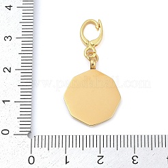 Pendentif décoratif en acier inoxydable 304 émaillé&nbsp;STAS-S168-01G-08