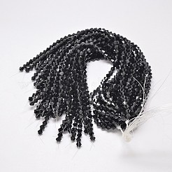 Nachzuahmen österreichischen Kristall Doppelkegel Glasperlen Stränge&nbsp;GLAA-F029-4x4mm-02
