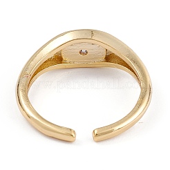 Messing Micro Pave klare Manschettenringe aus Zirkonia&nbsp;RJEW-B034-06G
