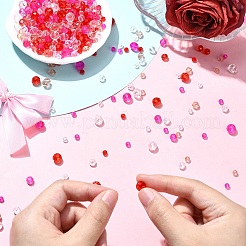 500 Stück Glasperlen zum Valentinstag&nbsp;GLAA-YWC0004-04