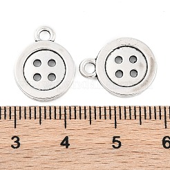 4 trous breloques d'alliage de zinc bouton de style tibétain&nbsp;X-TIBEP-R334-167AS-RS
