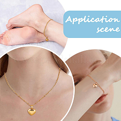 2 collier urne funéraire en forme de cœur en acier inoxydable 304&nbsp;NJEW-CN0001-28B