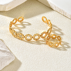Elegantes Armreif- und Ring-Set aus Messing mit Mikropavé-Fassung aus klaren Zirkonia für Damen&nbsp;DL4385
