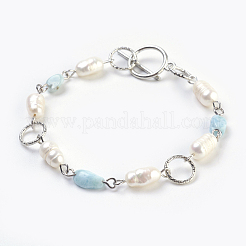 Set di gioielli di larimar naturale e turchese sintetico e orecchini&nbsp;SJEW-JS00992-02