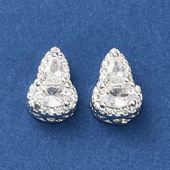 Abalorios de latón con pavé de circonitas&nbsp;KK-B142-08S-01