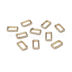 Anelli per cancelli a molla in zirconi cubici trasparenti in micro pavè di ottone&nbsp;ZIRC-F120-006G