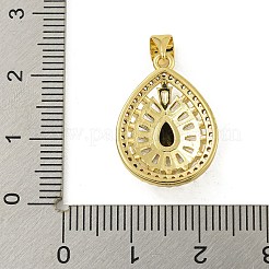 Placage en rack pendentifs en zircone cubique pavés de laiton&nbsp;KK-U029-28G-08