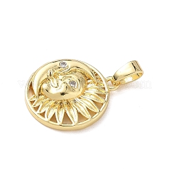 Colgante micropavé cubic zirconia de latón&nbsp;KK-P334-29G