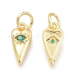 Pendentifs avec zircon cubiques à micro-pavés en laiton&nbsp;KK-P187-15B-G