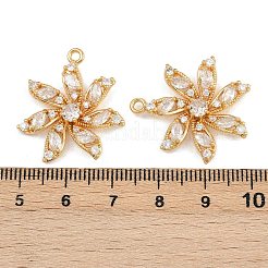 Pendentifs avec zircon cubiques à micro-pavés en laiton&nbsp;KK-F910-13G