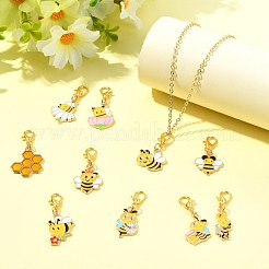 40 pendentif décoratif en alliage émaillé de 10 styles&nbsp;HJEW-FS00064