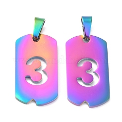 Pendentifs en acier inoxydable 304 avec placage ionique (IP)&nbsp;STAS-O127-A03