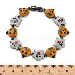 Braccialetti di Halloween in ottone smaltato per donna&nbsp;BJEW-B149-01