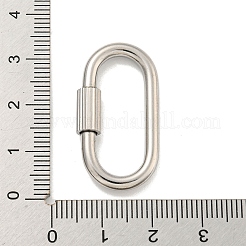 Anlaufgeschützte Karabinerverschluss-Anhänger aus Edelstahl 304 mit Schraubverschluss&nbsp;STAS-C092-09B-P