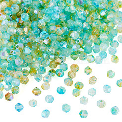 390 Stück 3 Farben transparente Glasperlen&nbsp;GLAA-TA0003-76A