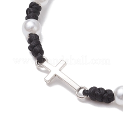 2 pz braccialetti con maglie incrociate in lega&nbsp;BJEW-JB11528