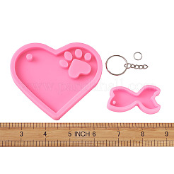 DIY Schlüsselbund Silikon Formen Kits&nbsp;DIY-TA0008-64