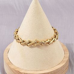 Bracelets à chaîne en maille d'acier inoxydable 304 pour femmes&nbsp;BJEW-Z143-13G
