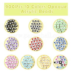 900pcs 10 Farben undurchsichtige Acrylperlen&nbsp;OACR-FS0004-04