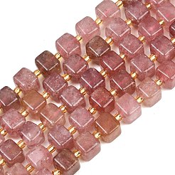 Abalorios de cuarzo natural de fresa hebras&nbsp;G-F832-A06-01A