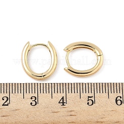 Boucles d'oreilles créoles ovales en laiton&nbsp;EJEW-D320-09G