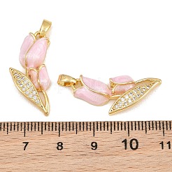 Pendentifs en laiton zircon cubique transparent&nbsp;CU-CBAA571-13G-A