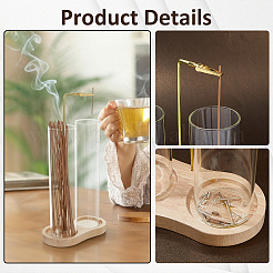 Porte-encens en verre&nbsp;AJEW-WH0410-193A